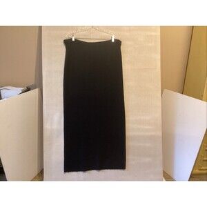 linda allard ellen tracy women’s L black knit long skirt